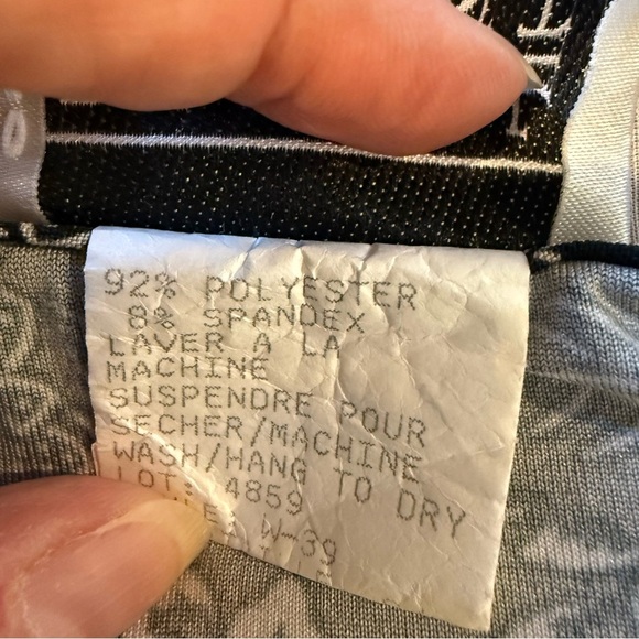 Daniel Laurent Black White Blouse with cowl neck and side ruching Women's Sz S - Picture 8 of 9